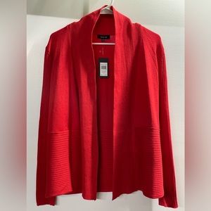 Verve Ami Open Front Red Cardigan Sweater- Size Small- NWT